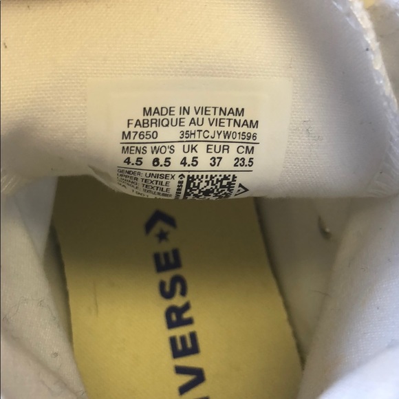 White High Top Converse - Picture 5 of 5